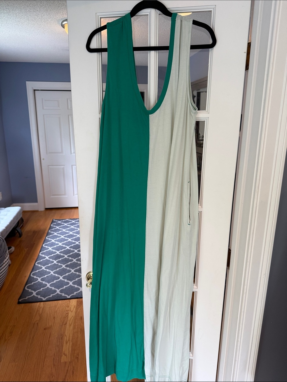 Free People Two-Tone Green and Mint Sleeveless Maxi Dress